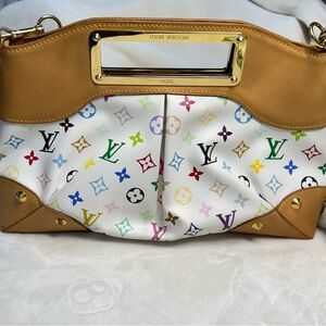 Louis Vuitton Murakami Monogram Shoulder Bag  this bag includes COA.